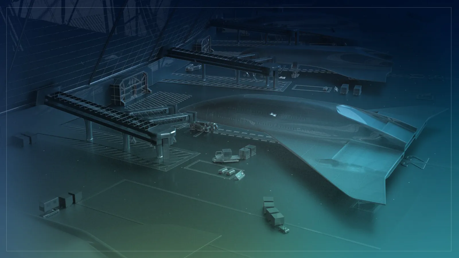 An imagined airport of the future